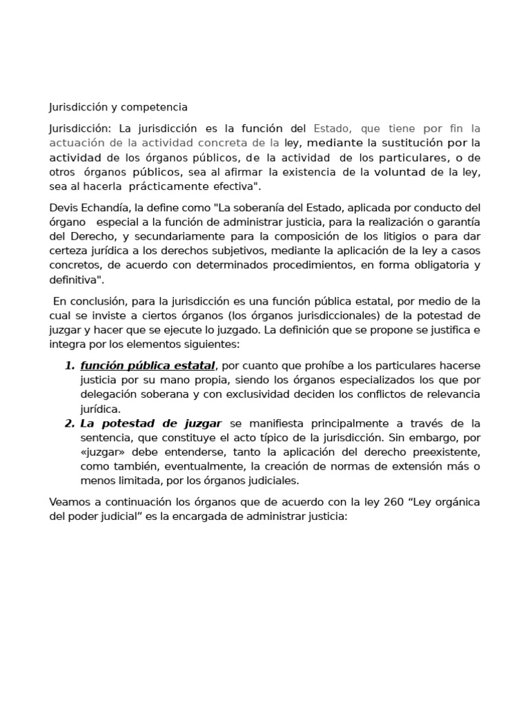 Definición de competencia en derecho | PDF | Jurisdicción | Judicaturas