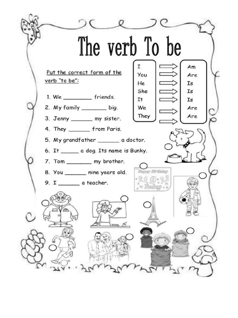 Ejercicios Verb To BE | PDF