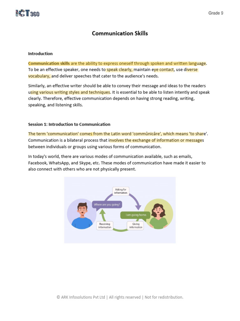 Essential Communication Skills Guide | PDF | Nonverbal Communication ...