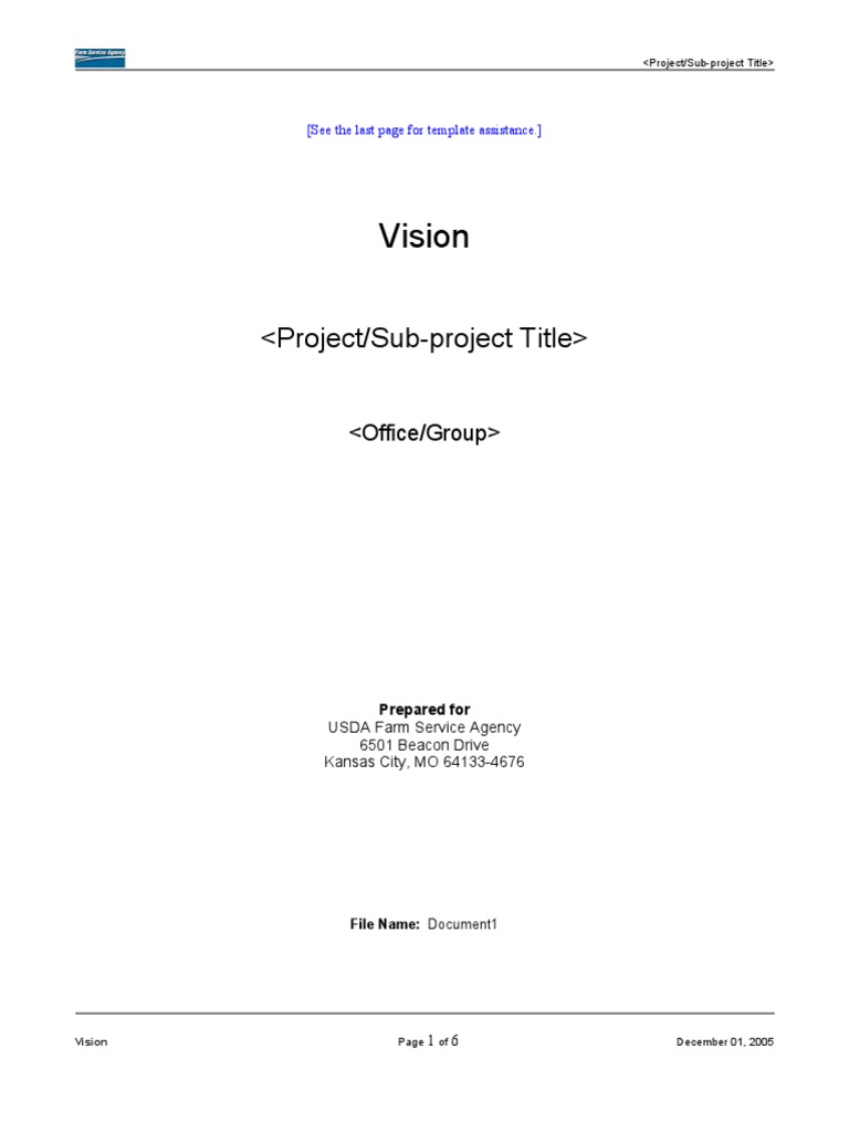 Sdlc Template Vision | Use Case | Component Based Software ...