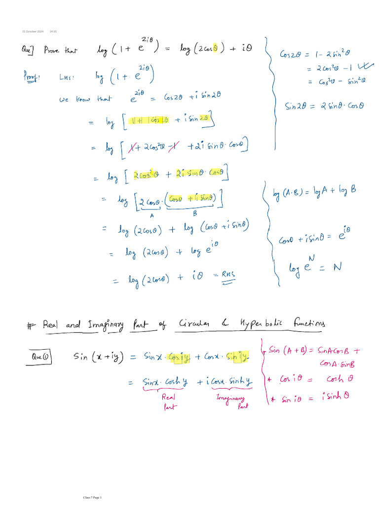 Class 7 Complex Numbers | PDF