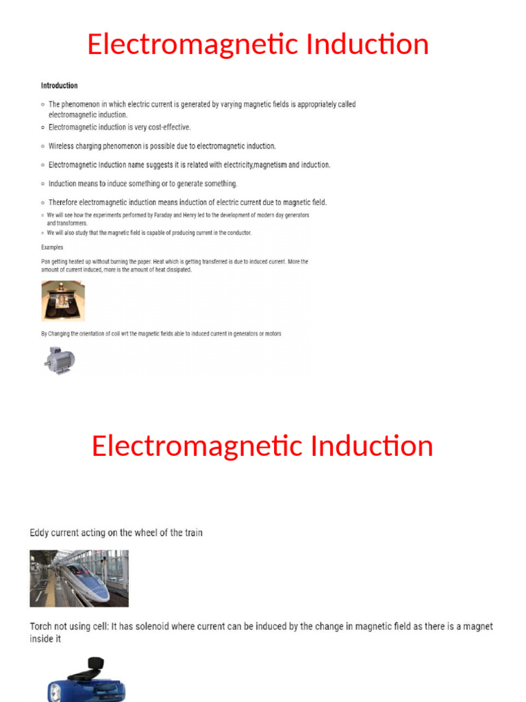 Understanding Electromagnetic Induction | PDF