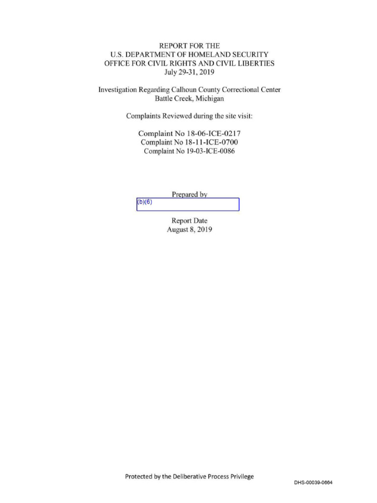 DHS Civil Rights Report Calhoun County Jail | PDF | Mental Health ...