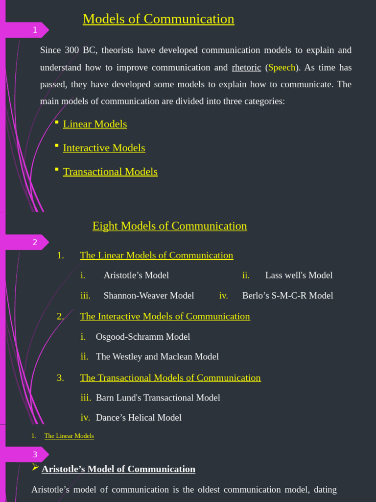 Overview of Communication Models | PDF | Communication | Psychological ...