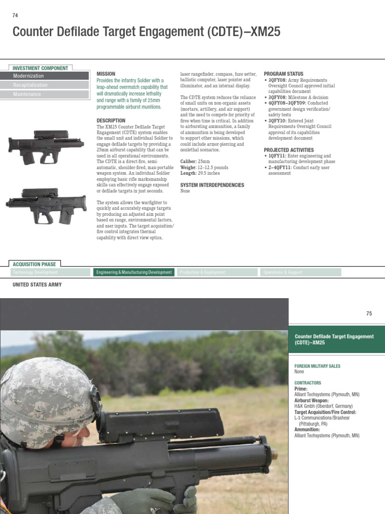 XM25 Assualt Rifle Gun | PDF | Ammunition | Ballistics