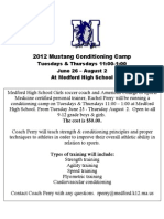 2012 Conditioning Camp Grades 9-12