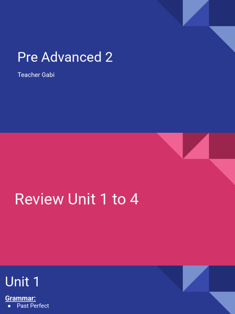 Pre Advanced 2 Grammar and Vocabulary Guide | PDF | Perfect (Grammar ...