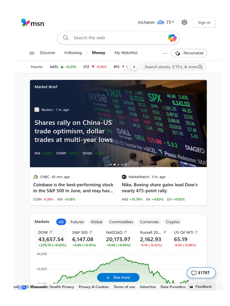WWW MSN Com en US Money... | PDF | Financial Markets