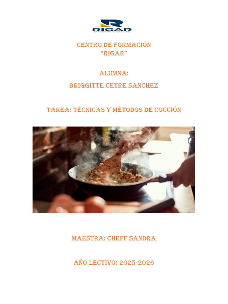 Métodos de Cocción: Guía Completa | PDF | Cocinando | Hirviendo