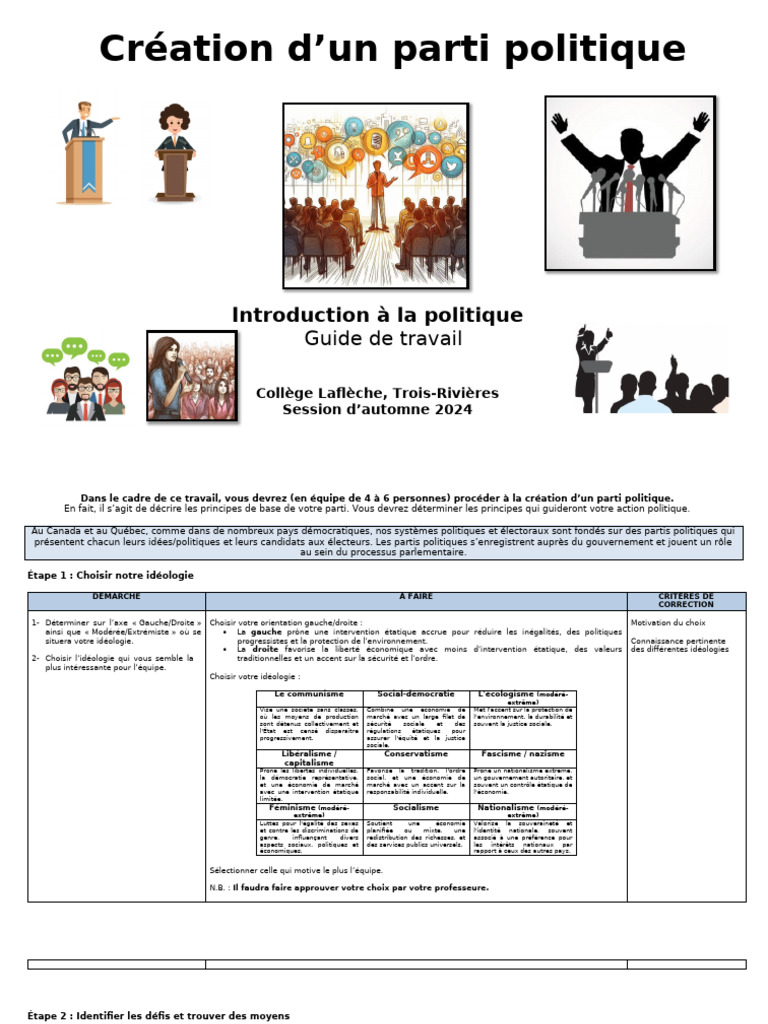 Création d'un parti politique au Canada | PDF | Droite (politique ...