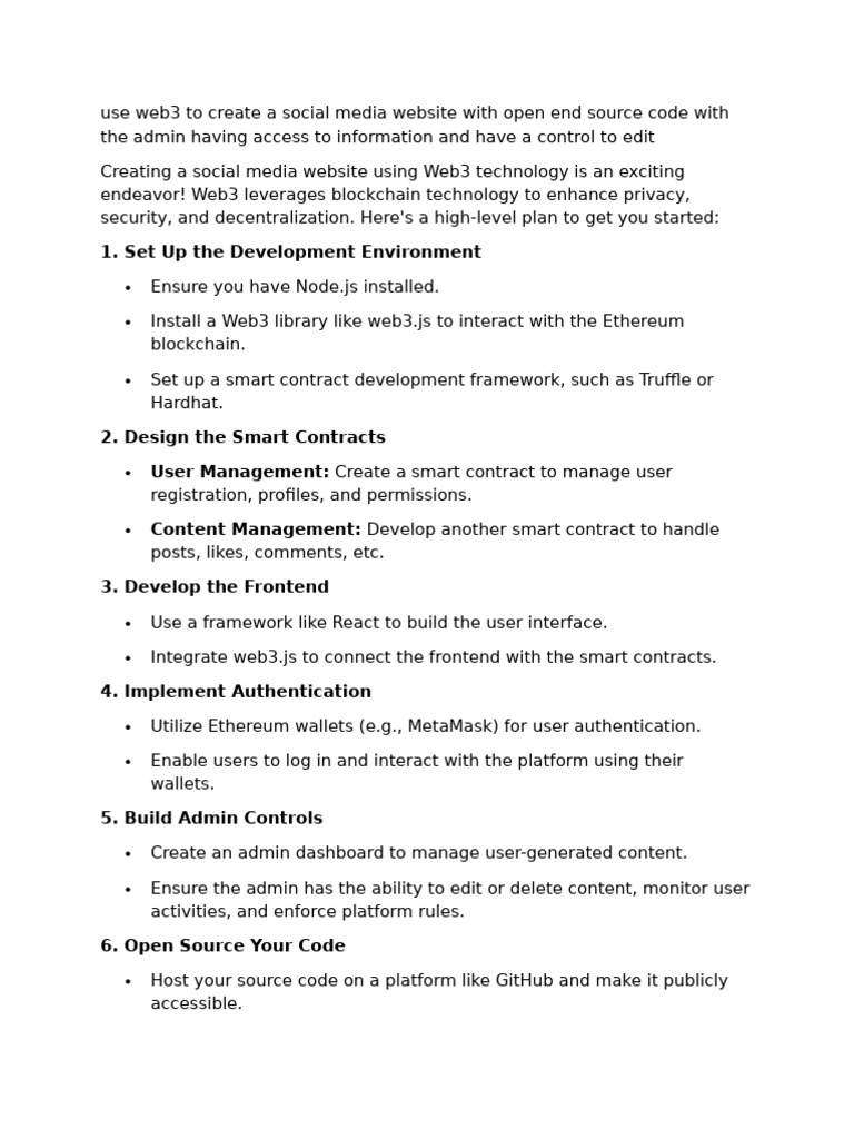 Use Web3 To Create A Social Media Website With Open End Source Code ...