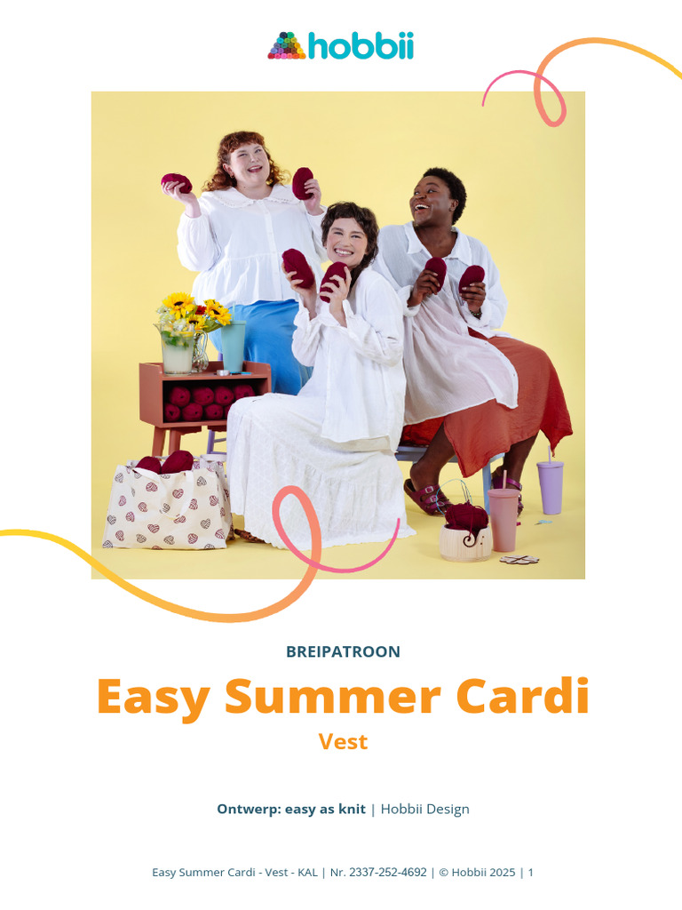 Easy Summer Cardi - Vest - KAL | PDF