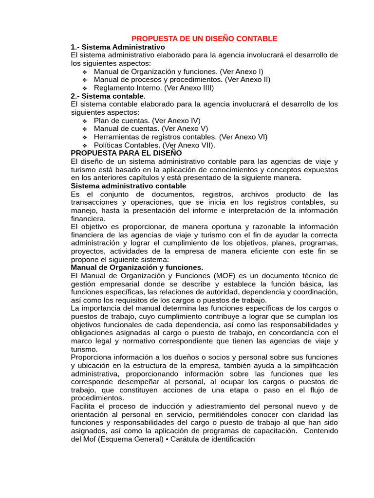 PROPUESTA DE DISEÑO CONTABLE de La Carrera de Contabilidad | PDF ...