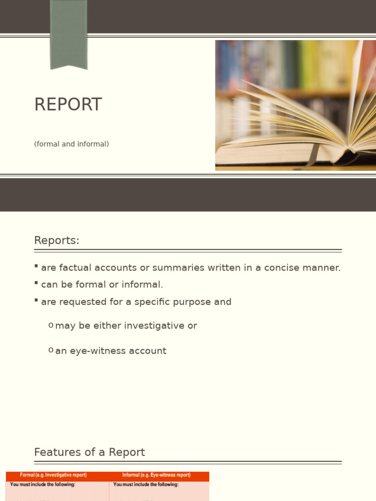 Understanding Report Types and Features | PDF