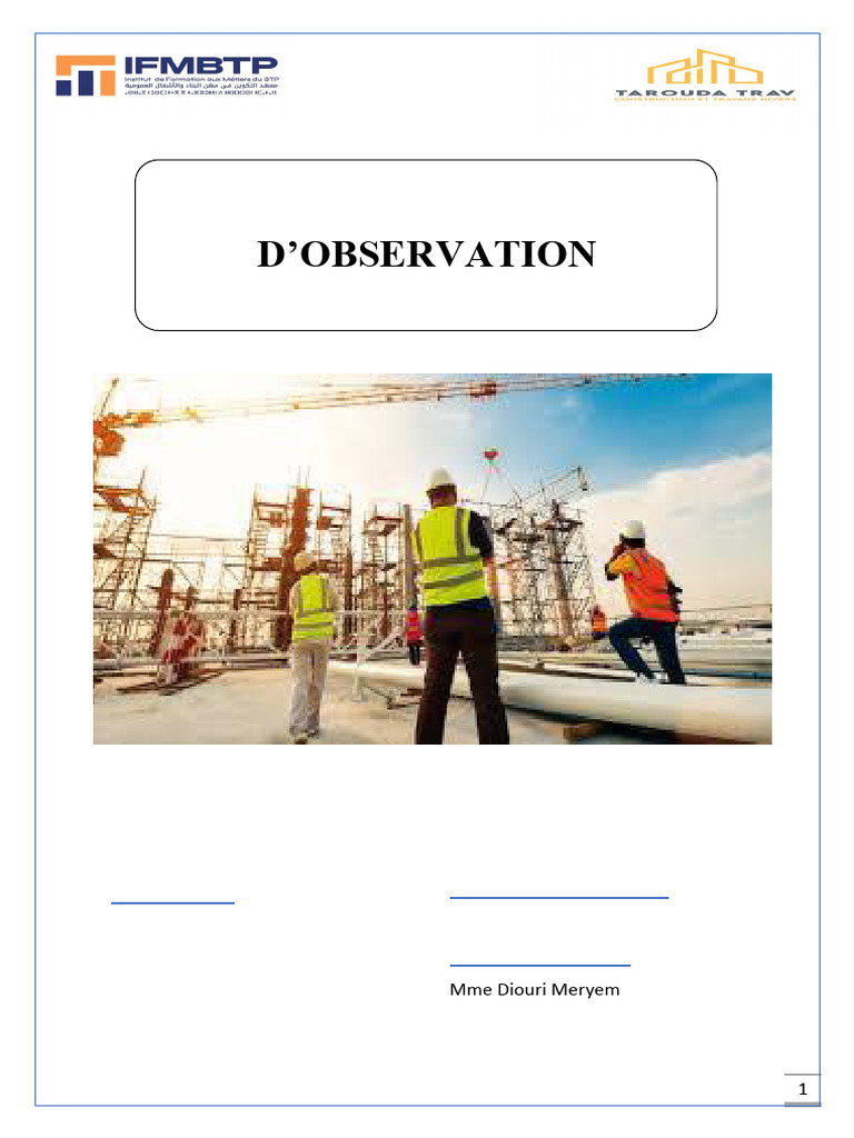 Rapport de Stage en BTP 2024-2025 | PDF | Fondation (construction) | Béton