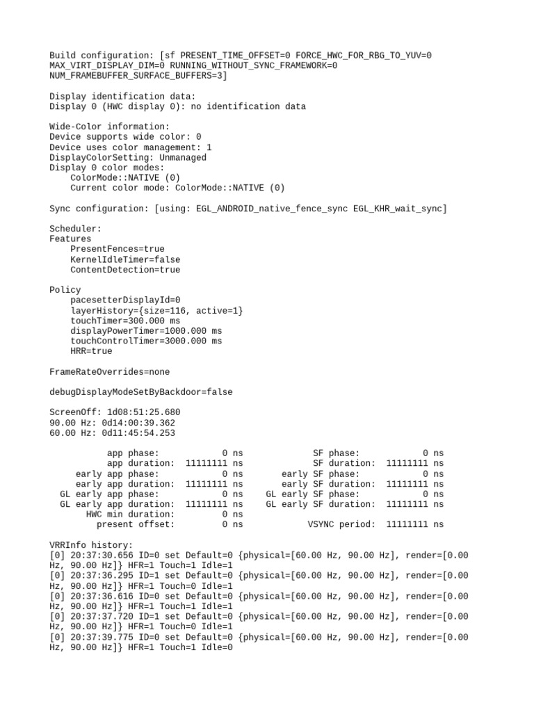 Display Configuration and Performance Data | PDF | Computer Engineering ...