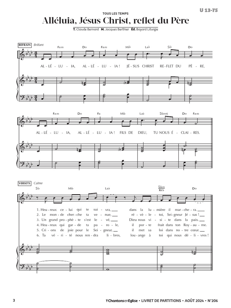Alléluia, Jésus Christ en Partition | PDF