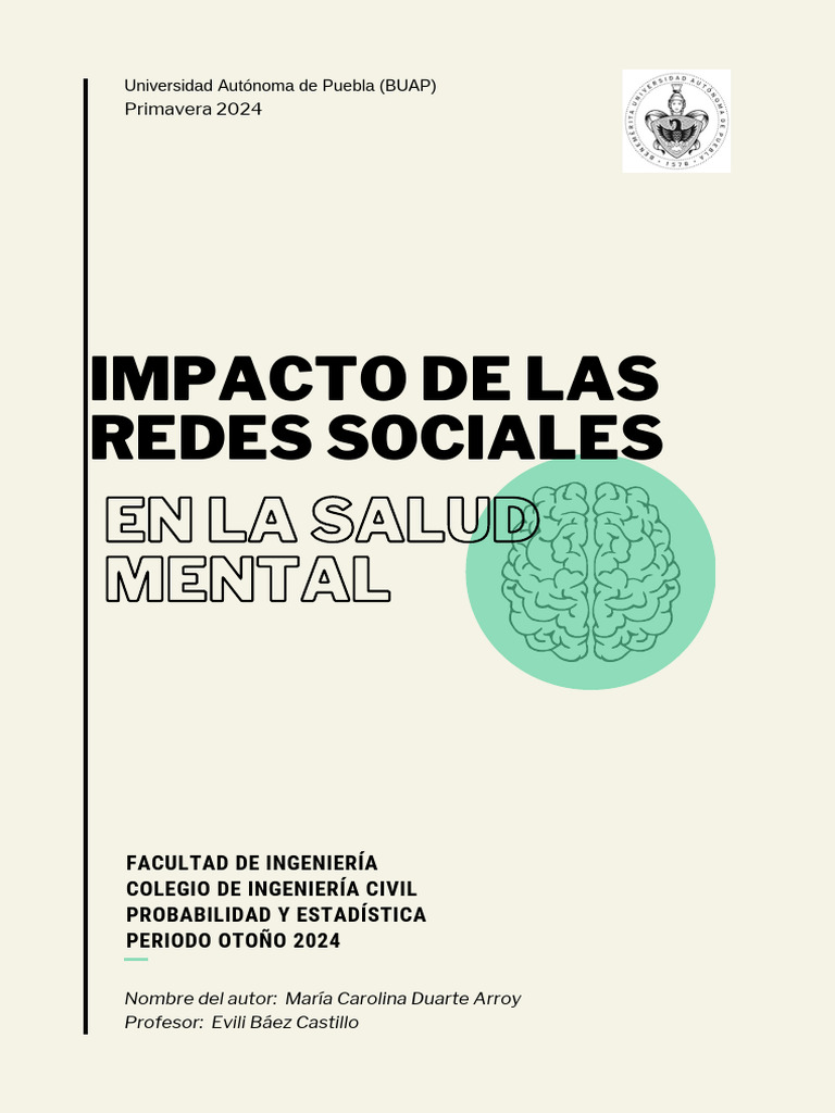 Impacto de Redes Sociales en Salud Mental | PDF | Soledad | Sicología
