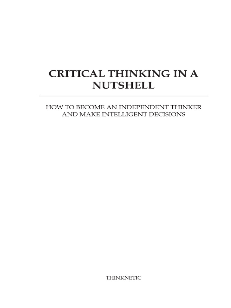 Mastering Critical Thinking Skills | PDF | Thought | Critical Thinking