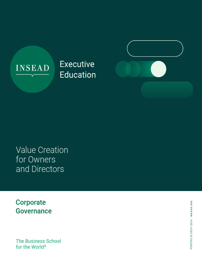 Value Creation for Board Members | PDF | Governance | Risk