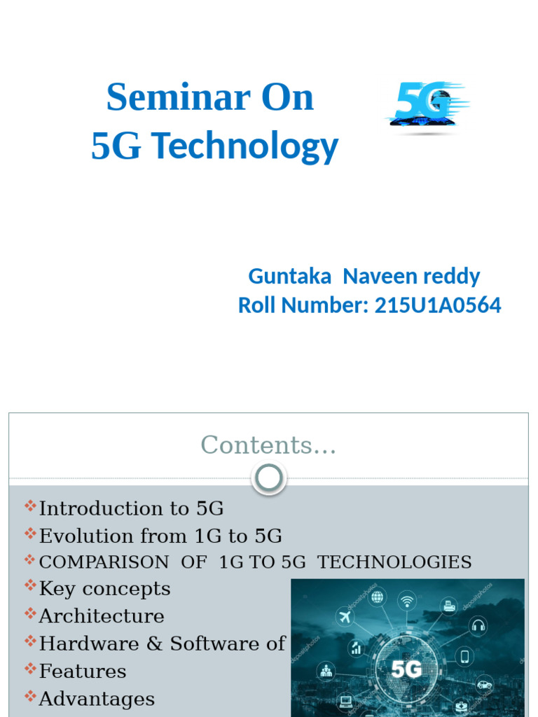 Overview of 5G Technology Seminar | PDF | Computer Network | Cellular ...