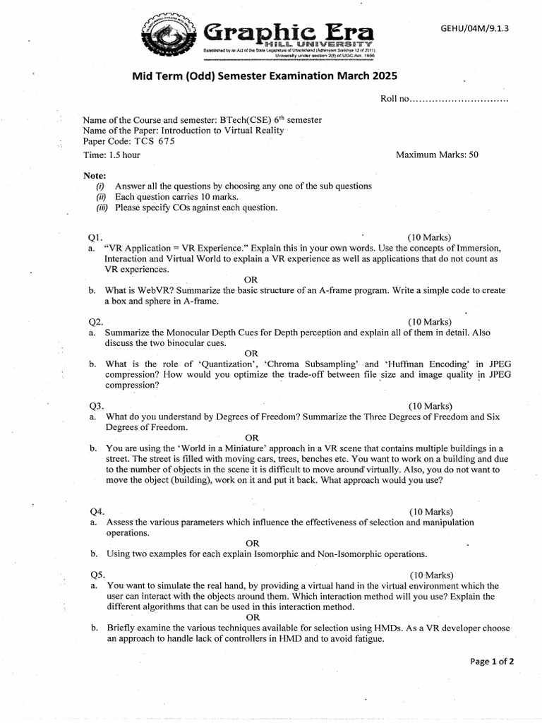 tcs675 Midsem 2025 Mar 26 | PDF