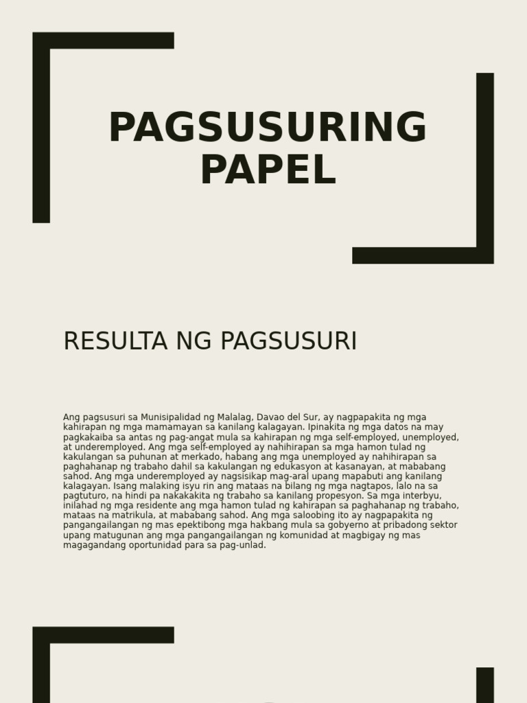 Pagsusuring Papel Group 3 Pdf