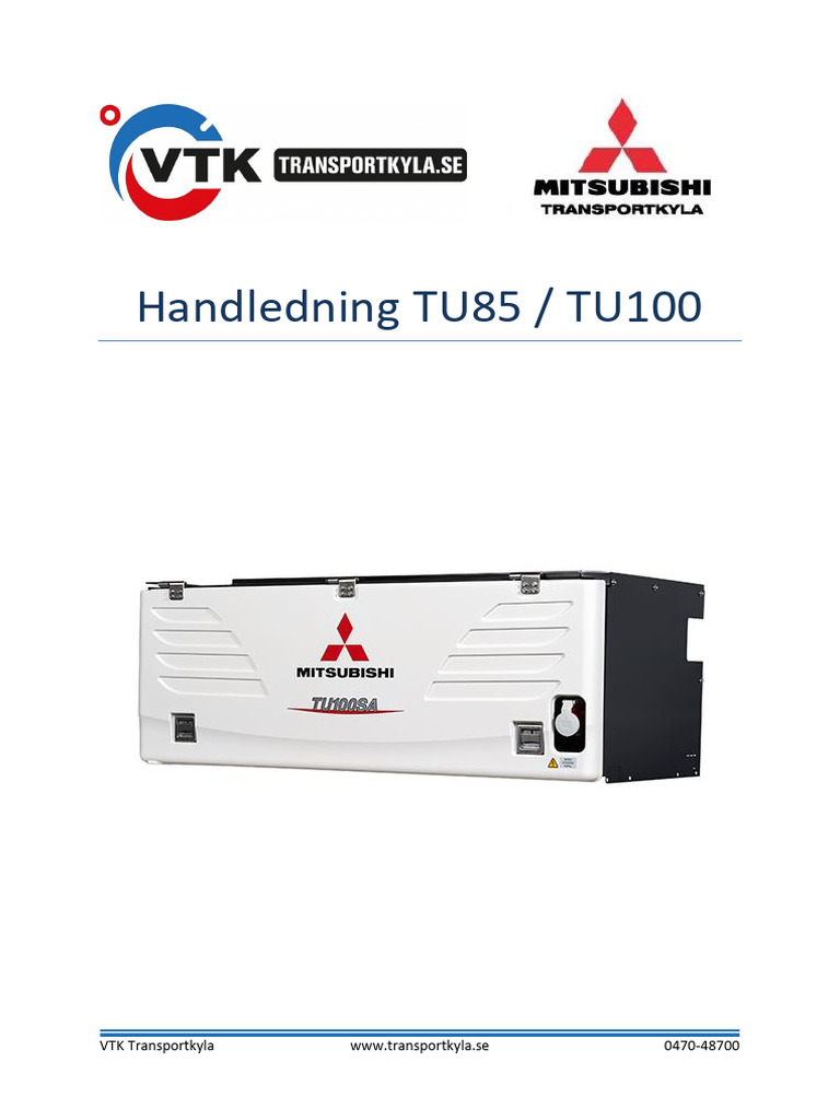 Handledning Tu85 Tu100 Pdf
