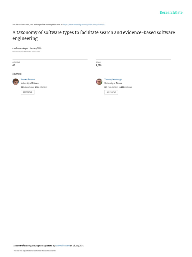 Taxonomy of Software Types | PDF | Operating System | Software