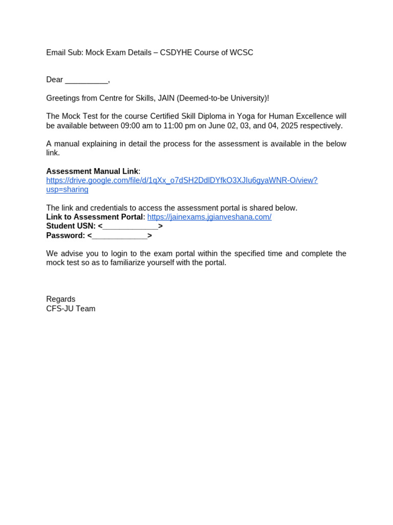 Template For Credentials 4 - WCSC | PDF