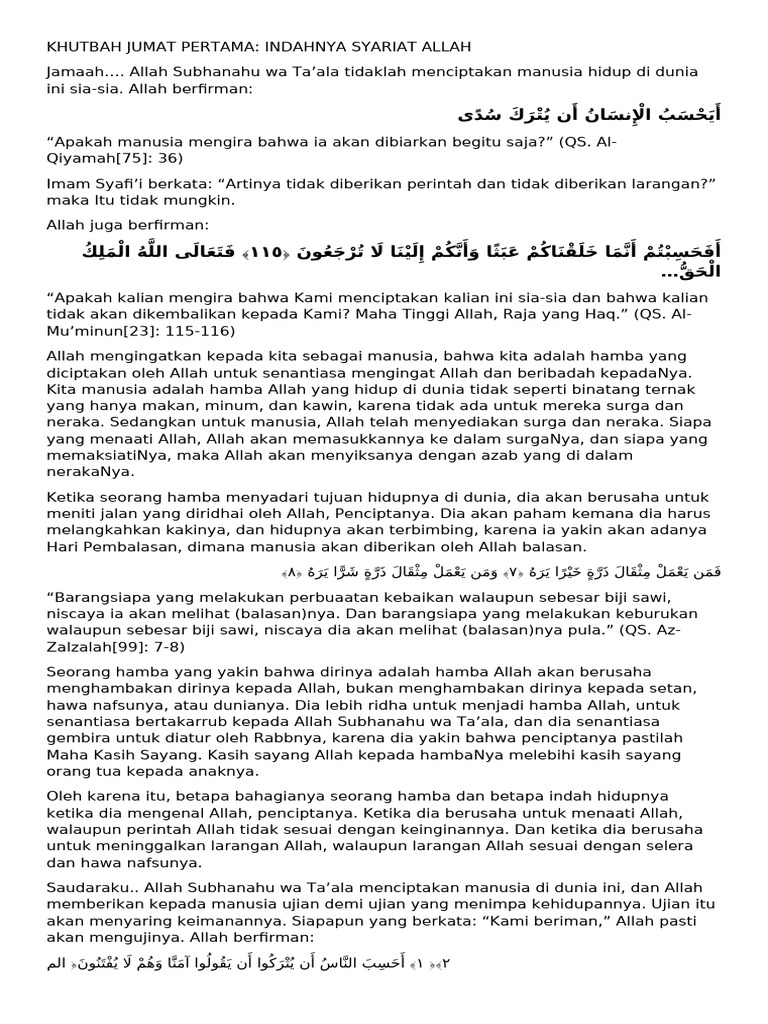 Indahnya Syariat Allah dalam Kehidupan | PDF