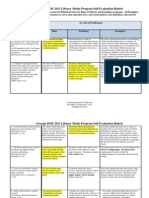 Georgia DOE 2011 Library Media Program Self-Evaluation Rubric