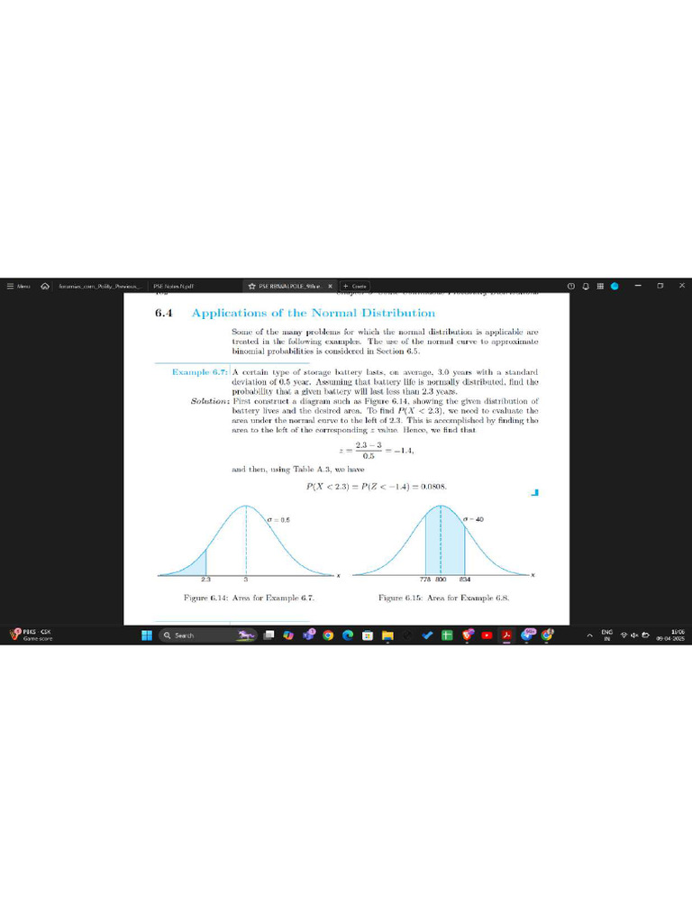 Normal Distribution TextBook Examples | PDF