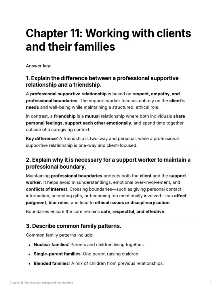 Client and Family Support Strategies | PDF | Family | Caregiver