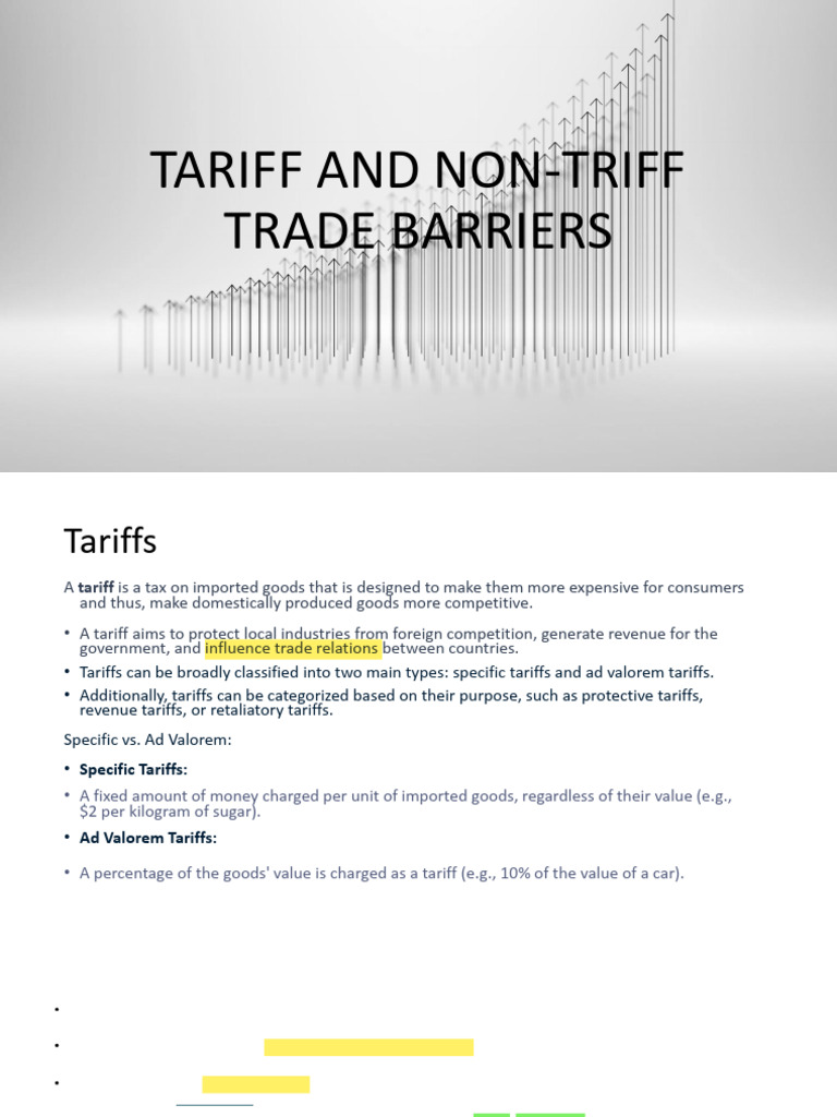 Understanding Tariffs and Trade Barriers | PDF | Tariff | Dumping ...