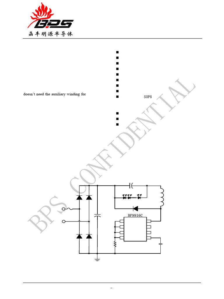 10 Pièces/lot BP9916C BP9916 9916C SOP-8 LED Puce De Pilote à Courant Constant