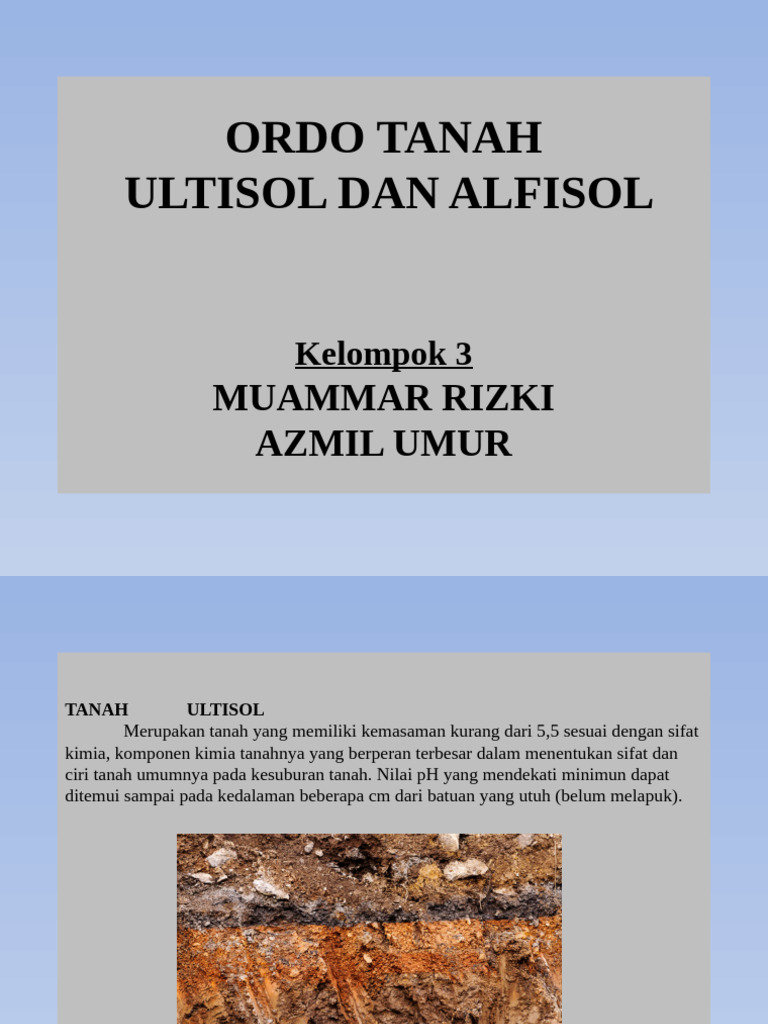 Karakteristik dan Pengelolaan Ultisol-Alfisol | PDF