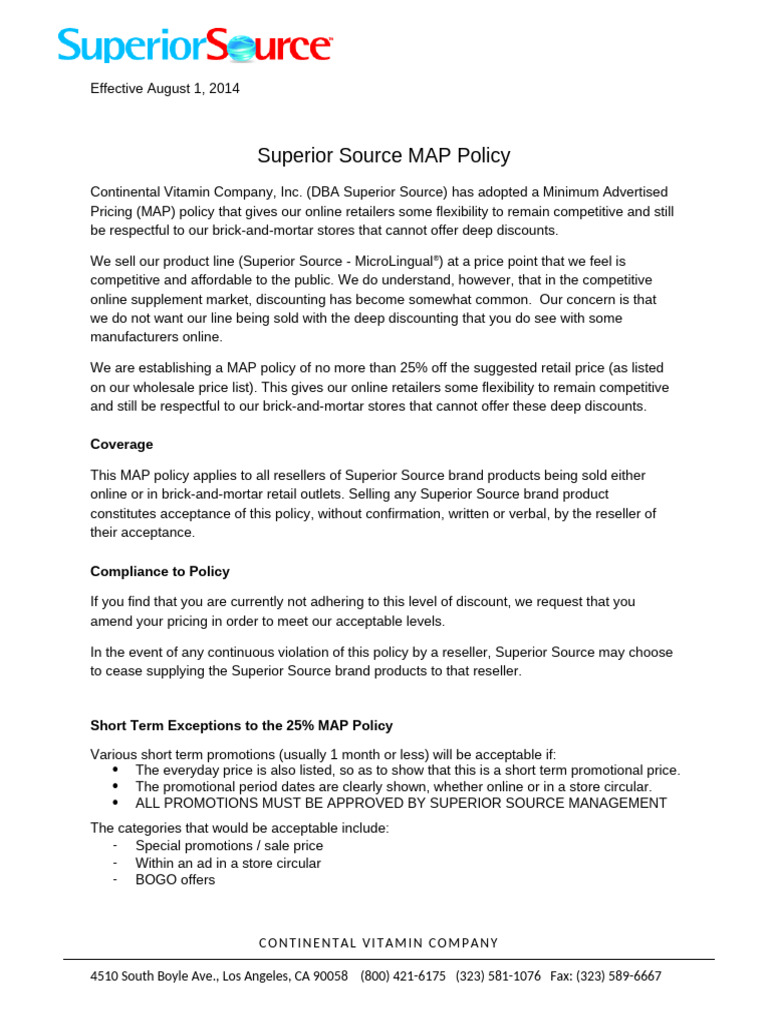 MAP Policy Rev 8-14 | PDF