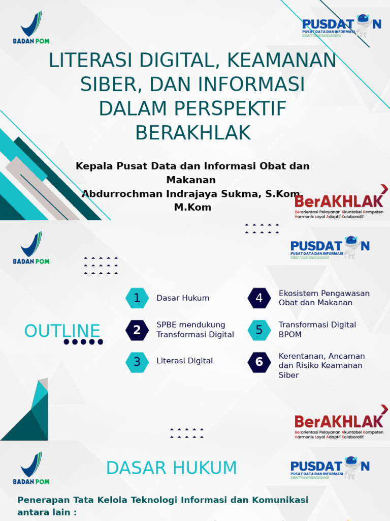 Literasi Digital dan Keamanan Siber BPOM | PDF