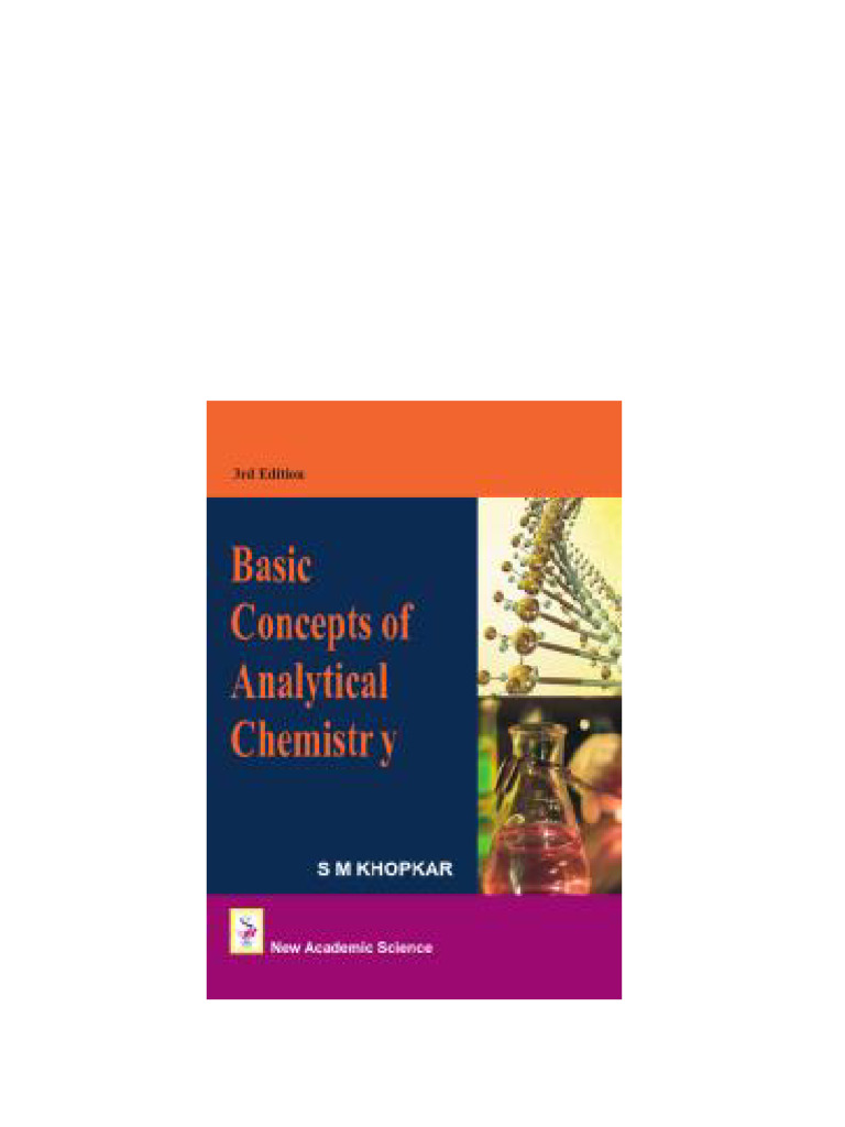 Basic Concepts of Analytical Chemistry 3rd Edition S M Khopkar Basic Concepts of Analytical Chemistry 3rd Edition S M Khopkar