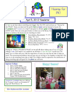 Newsletter April 5, 2012