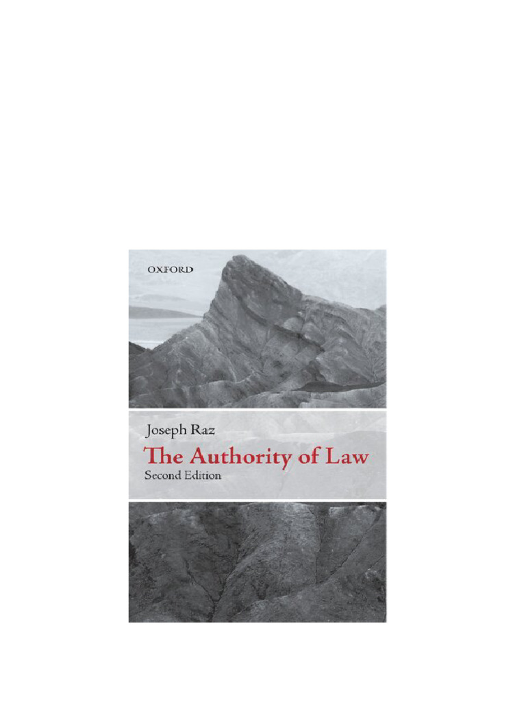 The Authority of Law Essays on Law and Morality 2nd Edition Joseph Raz ...