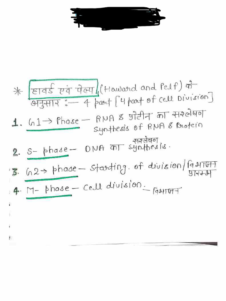 322 Biology by Rahul Sir Cell Division कोशिका विभाजन 2 Notes NA | PDF