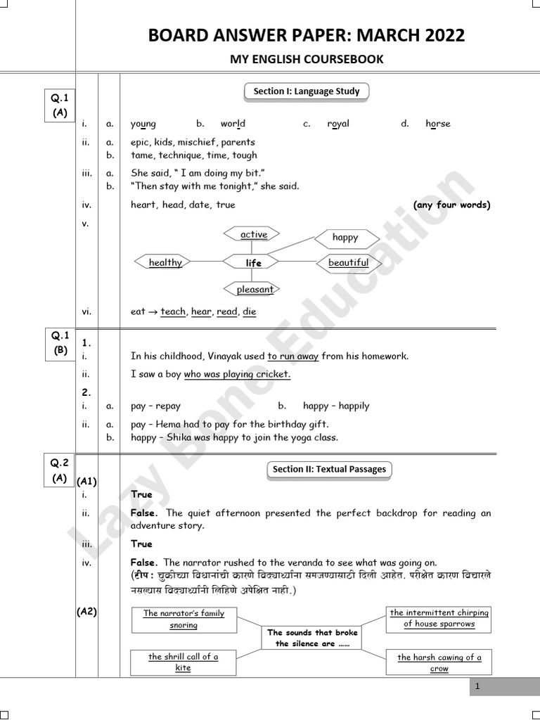 Board Answer Paper March 2022 Done16628173661665408549 | PDF ...