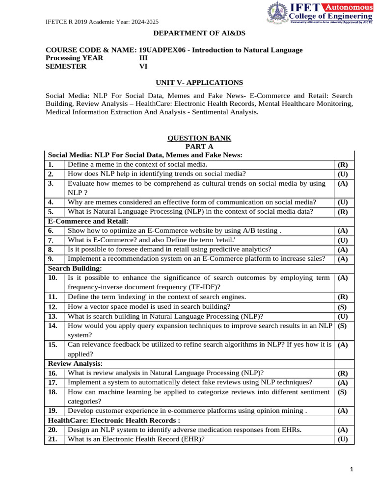 Unit 5 QB | PDF | Electronic Health Record | Information Science
