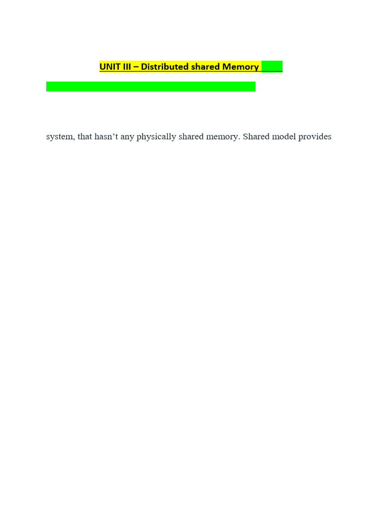 Distributed System (UNIT-III) 7th Sem | PDF | Cpu Cache | Central ...
