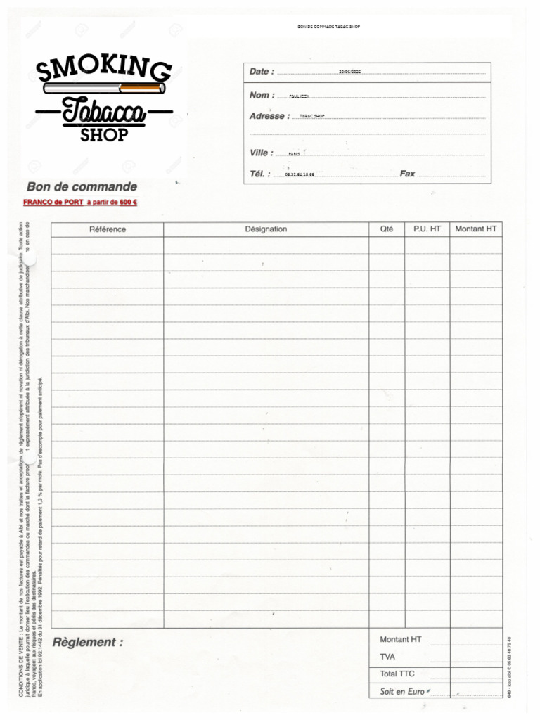 Bon de Commande | PDF