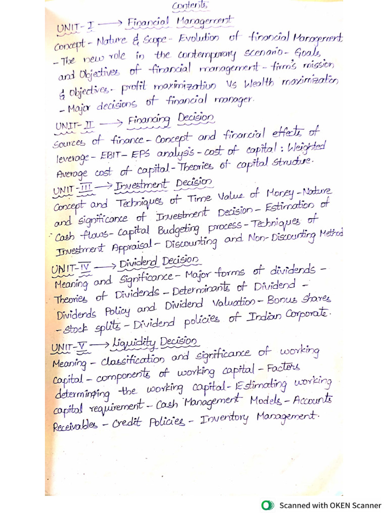 FM Notes Updated-1 | PDF