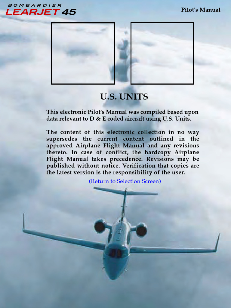 Learjet 45 Pilot's Manual Update | PDF | Landing Gear | Aerospace