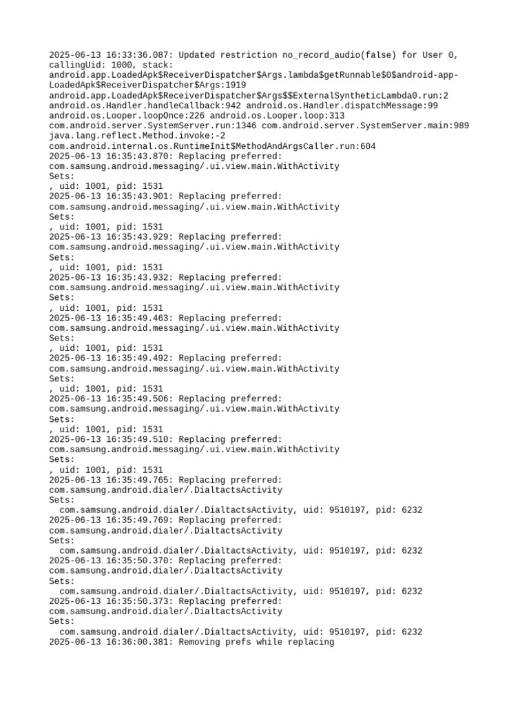 User Preference Updates Log | PDF | Android (Operating System ...
